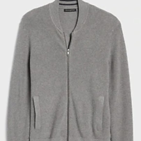 Banana Republic Ribbed Bomber Sweater Jacket - Picture 2 of 3